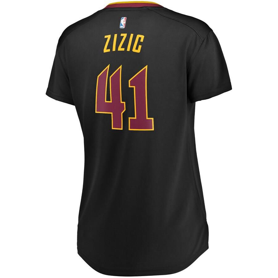 Cleveland Cavaliers Ante Zizic Fanatics Branded Replica Fast Break Player Statement Jersey Womens - Black | Ireland L7312U4